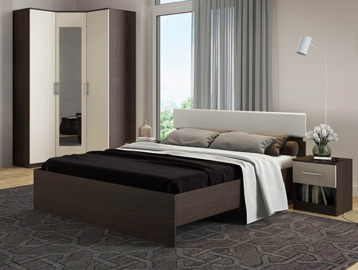 Спальная кровать Светлана 1600, белый/дуб сонома в Альметьевске - изображение 2