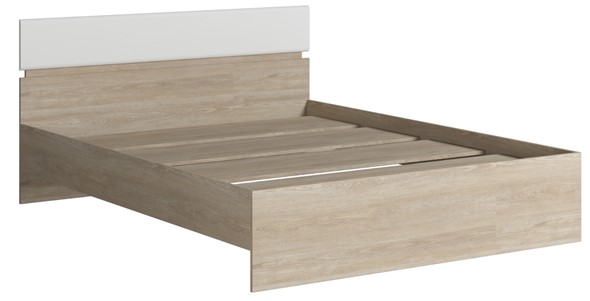 Спальная кровать Светлана 1600, белый/дуб сонома в Набережных Челнах - изображение