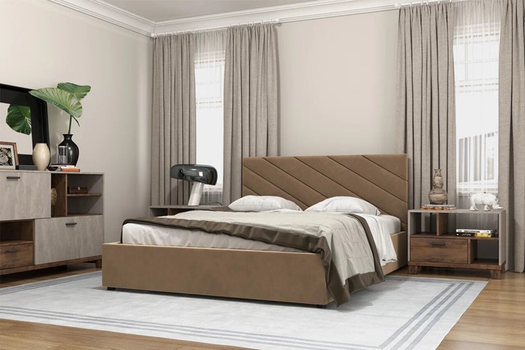 Кровать в спальню Юта 160х200 (вариант 2) с подъёмным механизмом в Нижнекамске - изображение 2