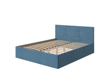 Кровать в спальню Vector Plus 160х200, Велюр (Monopoly Прованский синий (792)) в Набережных Челнах