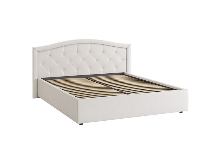 Кровать спальная Верона 1,6 белый (экокожа) в Нижнекамске - изображение 2