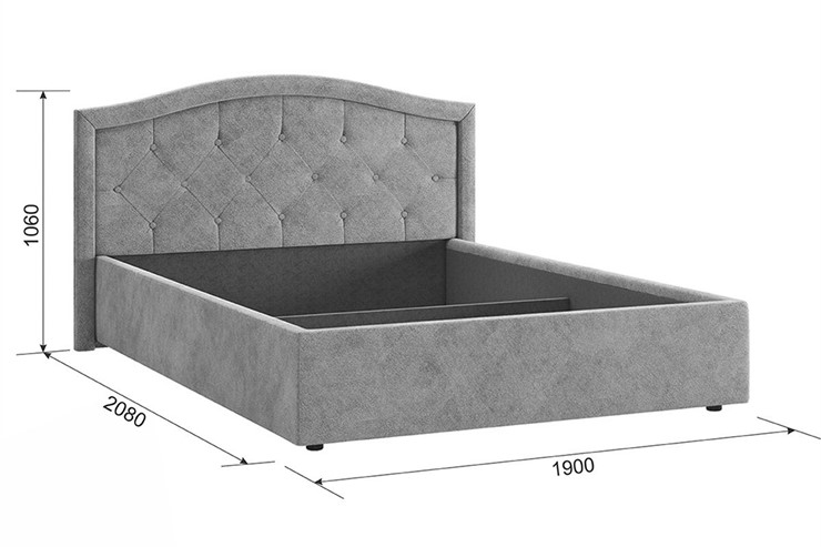 Кровать спальная Верона 1,6 белый (экокожа) в Нижнекамске - изображение 4