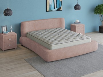 Кровать двуспальная Zephyr 160х200, (Велсофт Винтажный розовый) в Нижнекамске