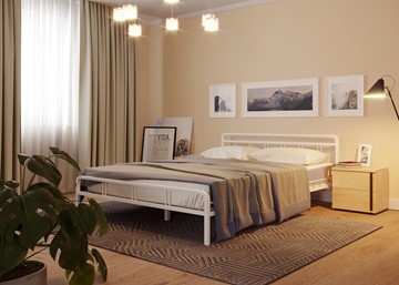 Двуспальная кровать Леон, 1600, белый в Набережных Челнах