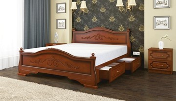 Кровать с выкатными ящиками Карина-1 (Орех) 160х200 в Казани
