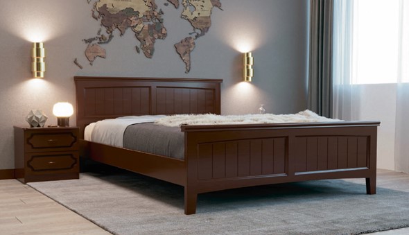 Кровать 1.5-спальная Грация-4 (Орех) 140х200 в Нижнекамске - изображение