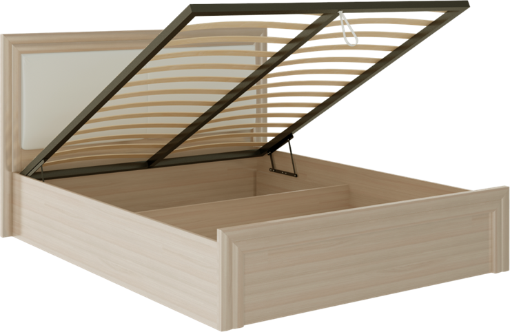 Кровать с механизмом Глэдис М32 (Шимо светлый/Белый текстурный) в Нижнекамске - изображение 1