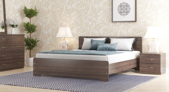 Кровать в спальню Золушка, 160х200 с основанием, венге в Казани - изображение