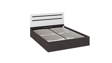 Кровать с подъемным механизмом Фьюжн ТД-260.01.04 (Белый глянец, Венге Линум) в Набережных Челнах
