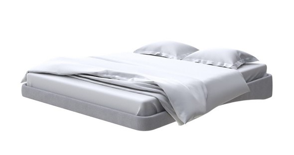 Кровать двуспальная парящая 160х200, Рогожка (Тетра Стальной) в Нижнекамске - изображение