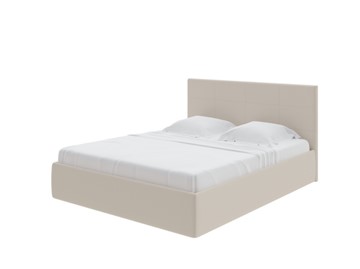 Двуспальная кровать с механизмом Alba 180х200, Рогожка (Savana Milk) в Набережных Челнах