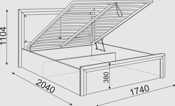 Кровать с механизмом Глэдис М32 (Шимо светлый/Белый текстурный) в Нижнекамске - предосмотр 2