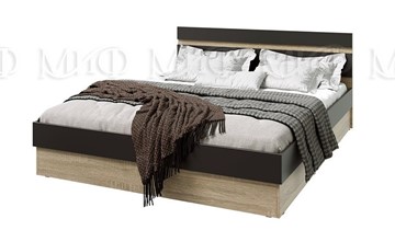 Двуспальная кровать с механизмом Ким, Графит софт, сонома 160 в Альметьевске