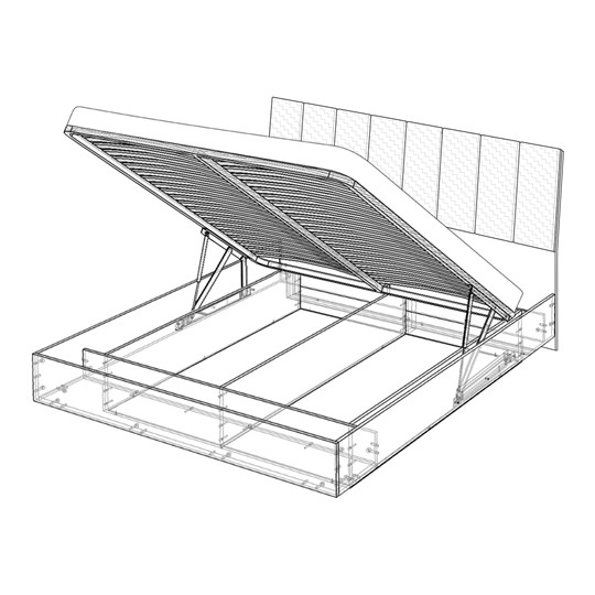 Кровать с механизмом 1.5-спальная Марсель-7 (Черный, экокожа polo чёрная) 1600 в Набережных Челнах - изображение 3