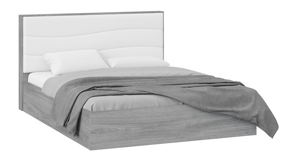 Кровать с механизмом 2-спальная Миранда тип 1 (Дуб Гамильтон/Белый глянец) в Нижнекамске - изображение
