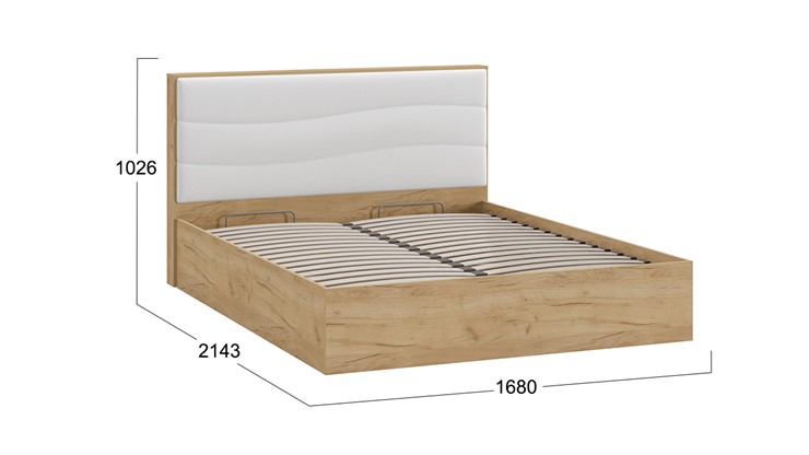 Кровать с механизмом Миранда тип 1 (Дуб крафт золотой/Белый глянец) в Альметьевске - изображение 1