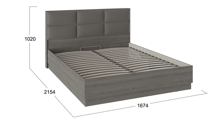 Кровать с подъемным механизмом с мягким изголовьем Либерти, Хадсон/Ткань Грей СМ-297.01.002 в Альметьевске - изображение 2