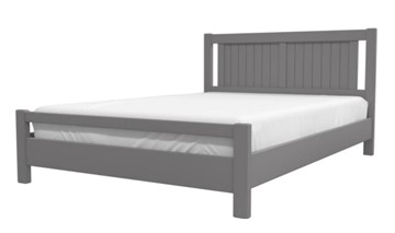 Кровать полутороспальная Ванесса из массива сосны (Антрацит) 140х200 в Набережных Челнах