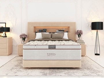 Кровать спальная Smart Compact/Podium M 160х200, Флок (Велсофт Бежевый) в Нижнекамске