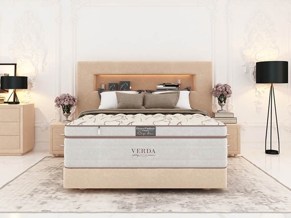 Кровать спальная Smart Compact/Podium M 160х200, Флок (Велсофт Бежевый) в Нижнекамске - изображение
