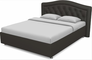 Кровать спальная Луиза 1600 с основанием (Nitro Brown) в Нижнекамске