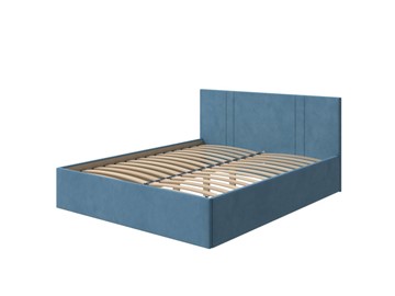Спальная кровать Helix Plus 90х200, Велюр (Monopoly Прованский синий (792)) в Набережных Челнах