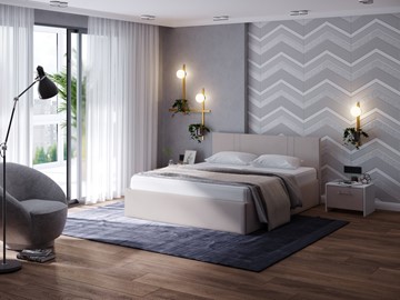 Кровать в спальню Helix Plus 90х200, Велюр (Ultra Суфле) в Альметьевске - предосмотр