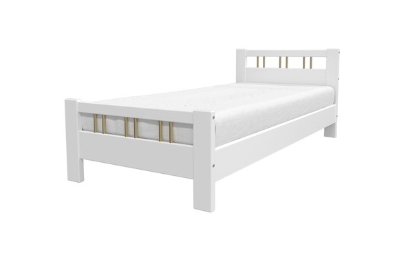 Спальная кровать Вероника-3 (Белый Античный) 90х200 в Казани - изображение