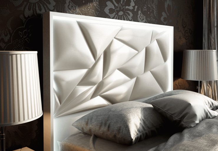 Спальная кровать FRANCO KIU 1242 с LED подсветкой изголовья (160х200) в Набережных Челнах - изображение 9