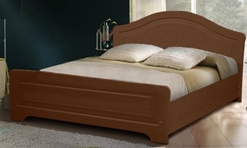 Полуторная кровать Ивушка-5 2000х1200 с высоким изножьем, цвет Итальянский орех в Нижнекамске
