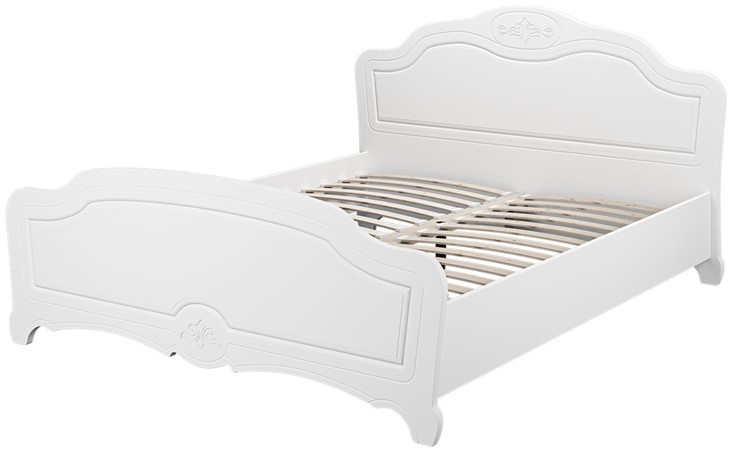 Кровать 1.5-спальная Лотос (Белый) 160х200 в Нижнекамске - изображение 1