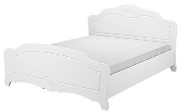 Спальная кровать Лотос (Белый) 140х200 с основанием в Казани