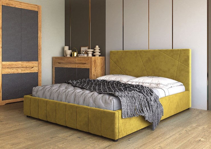 Кровать полутороспальная Нельсон Абстракция 120х200 (вариант 1) с основанием в Набережных Челнах - изображение 1