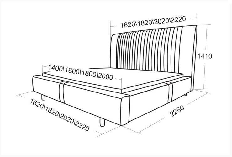 Полуторная кровать Тиффани 1620 в Нижнекамске - изображение 6