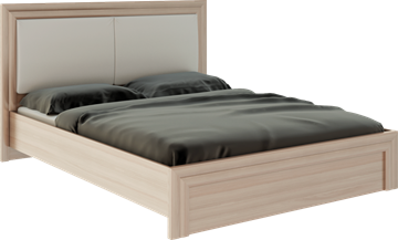 Кровать спальная Глэдис М31 (Шимо светлый/Белый текстурный) в Набережных Челнах
