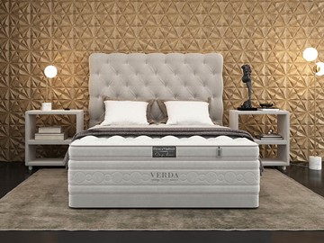 Спальная кровать Cloud Compact/Basement 180х200, Флок (Велсофт Серый) в Альметьевске