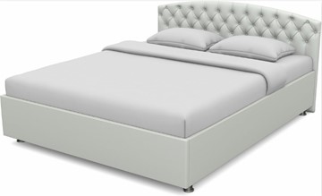 Спальная кровать Пальмира 1600 с основанием (Nitro White) в Нижнекамске