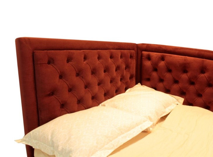Кровать угловая  высокими ножками Грета 1340х2150 мм в Альметьевске - изображение 4