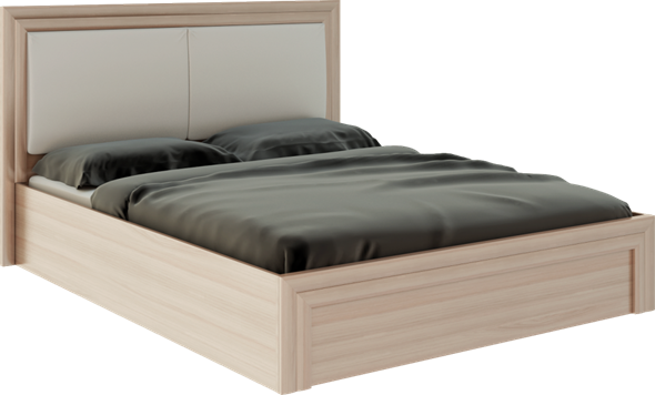 Кровать с механизмом Глэдис М32 (Шимо светлый/Белый текстурный) в Альметьевске - изображение