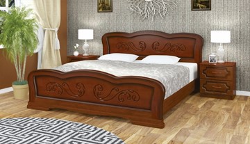 Двуспальная кровать Карина-8 (Орех) 160х200 в Набережных Челнах
