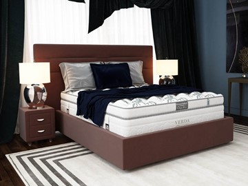 Кровать спальная Modern/Island M 180х200, Флок (Велсофт Спелая слива) в Набережных Челнах