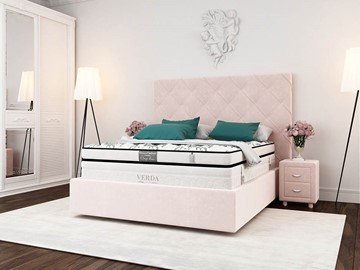 Двуспальная кровать Style Compact/Island M 180х200, Флок (Велсофт Винтажный розовый) в Нижнекамске