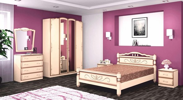 Спальный гарнитур Виктория (Лак) в Нижнекамске - изображение
