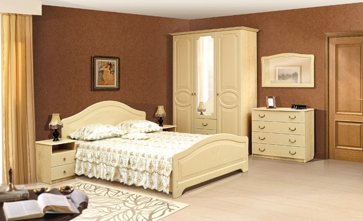 Гарнитур в спальню Ивушка-5, цвет Дуб беленый в Альметьевске - изображение
