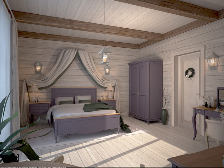 Модульная спальня Leontina №1 Лавандовый в Нижнекамске - изображение