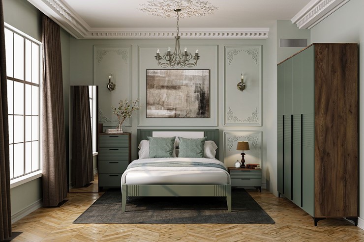 Спальня Брента (Оливковый) в Нижнекамске - изображение