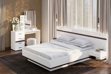Модульная спальня Соло, белый/белый глянец/венге в Альметьевске