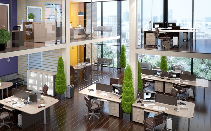Комплект офисной мебели Xten для двух сотрудников с тумбочками в Нижнекамске - изображение 4