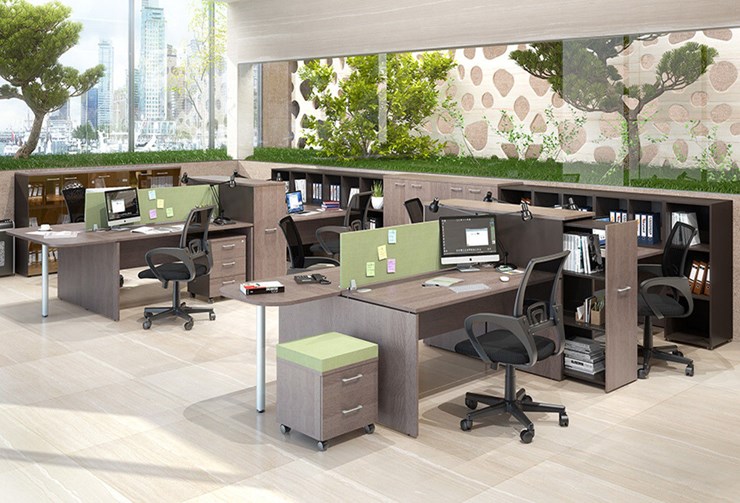 Комплект офисной мебели Xten для двух сотрудников с тумбочками в Альметьевске - изображение 1