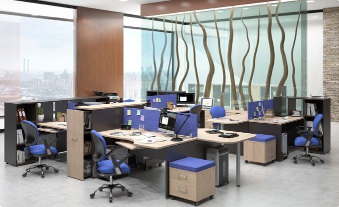 Комплект офисной мебели Xten для двух сотрудников с тумбочками в Нижнекамске - изображение 6